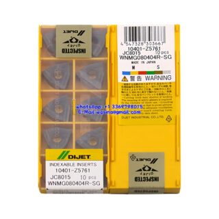 Original DIJET WNMG080404R-SG JC8015 Carbide Insert - Trigon 80° (10 PCS)