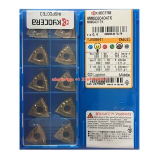 Original Kyocera WNMG080404TK CA6525 Carbide Insert - Trigon 80° | Steel (10 PCS)