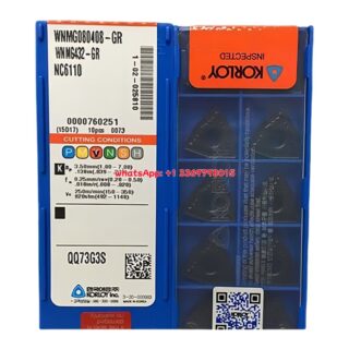 Original Korloy WNMG080408-GR NC6110 Carbide Turning Insert - Trigon 80° | Hardened Steel (10 PCS)