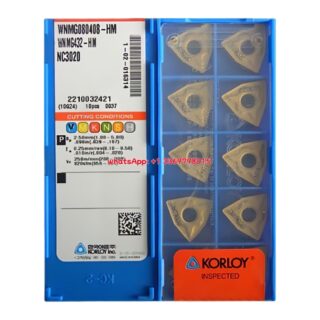 Original Korloy WNMG080408-HM NC3020 Carbide Turning Insert - Trigon 80° | Cast Iron (10 PCS)