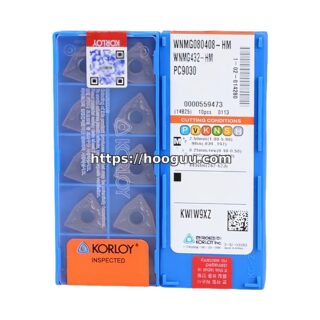 Original Korloy WNMG080408-HM PC9030 Carbide Turning Insert - Trigon 80° | Steel & More