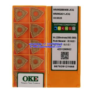 Original OKE WNMG080408-JCQ OC5525 Carbide Insert - Trigon 80° (10 PCS)