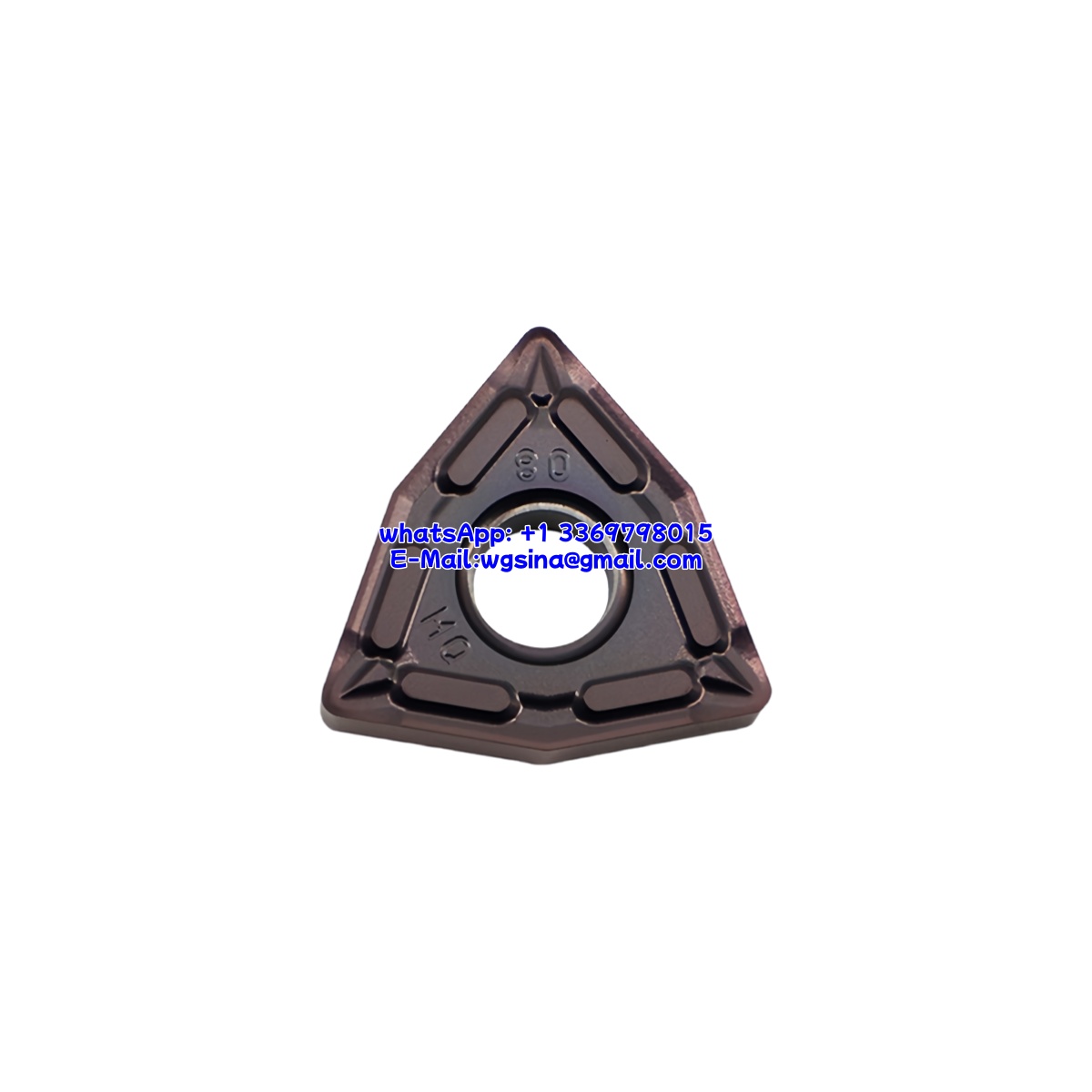 CNC WNMG080408-JMQ OP1415 Carbide Insert - Trigon 80° | Steel, Stainless Steel (10 PCS)