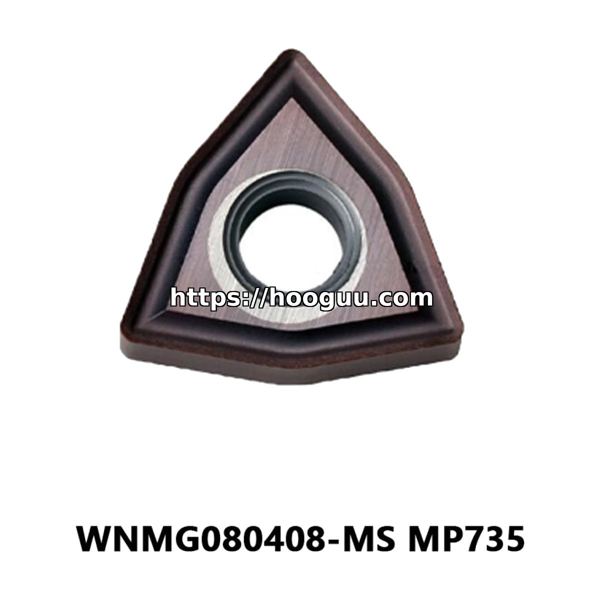 Original Mitsubishi WNMG080408-MS MP735 Carbide Turning Insert - Trigon 80° | Steel, Stainless Steel (10 PCS)
