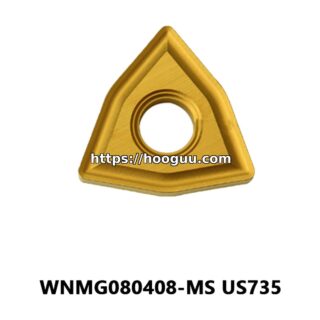 Original Mitsubishi WNMG080408-MS US735 Carbide Turning Insert - Trigon 80° | Steel, Stainless Steel (10 PCS)