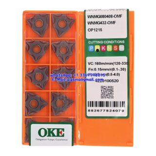 Original OKE WNMG080408-OMF OP1215 Carbide Insert - Trigon 80° (10 PCS)