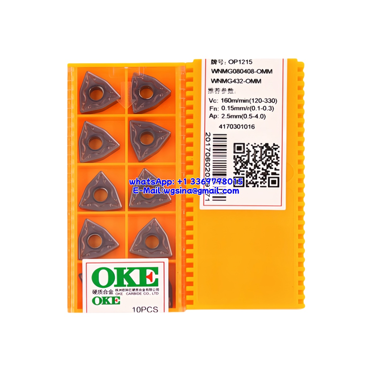 CNC WNMG080408-OMM OP1215 Carbide Insert - Trigon 80° | Steel, Stainless Steel (10 PCS)