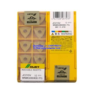 Original DIJET WNMG080408-PG JC215V Carbide Insert - Trigon 80° (10 PCS)