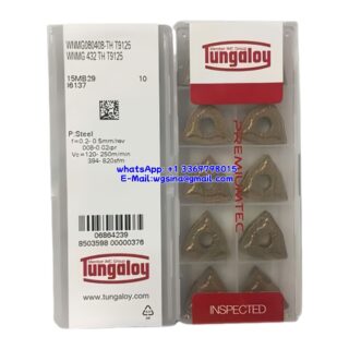 Original Tungaloy WNMG080408-TH T9125 Carbide Insert - Trigon 80° | Steel (10 PCS)