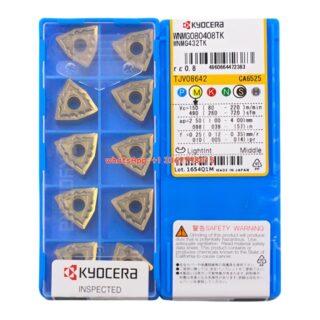 Original Kyocera WNMG080408-TK CA6525 Carbide Insert - Trigon 80° | Steel (10 PCS)