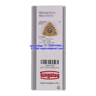 Original Tungaloy WNMG080408-TM-T9115 T9115 Carbide Insert - Trigon 80° | Steel (10 PCS)