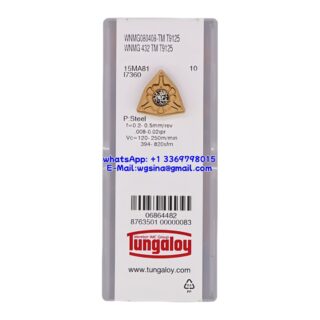 Original Tungaloy WNMG080408-TM-T9125 T9125 Carbide Insert - Trigon 80° | Steel (10 PCS)