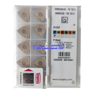 Original Tungaloy WNMG080408-TM T9015 Carbide Insert - Trigon 80° (10 PCS)