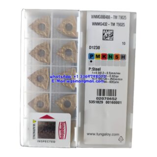 Original Tungaloy WNMG080408-TM T9025 Carbide Insert - Trigon 80° (10 PCS)
