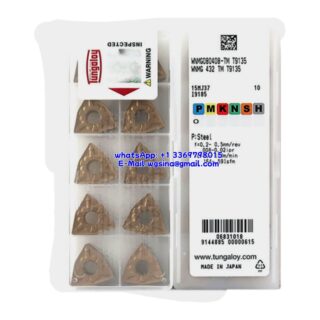 Original Tungaloy WNMG080408-TM T9135 Carbide Insert - Trigon 80° | Steel (10 PCS)