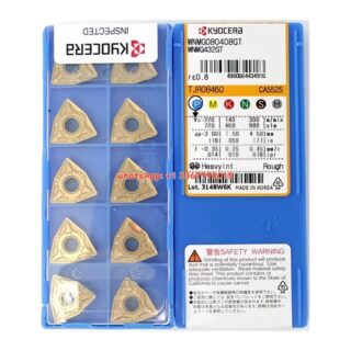 Original Kyocera WNMG080408-GT CA5525 Carbide Turning Insert - Trigon 80° | Steel (10 PCS)
