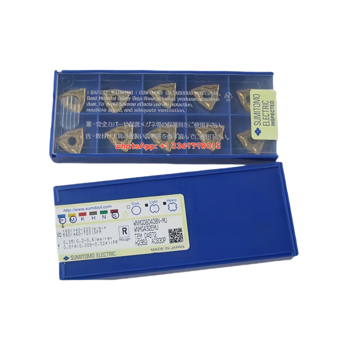 Sumitomo WNMG080408N-MU AC830P Carbide Insert - Trigon 80° | Super Alloy (10 PCS)