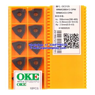 Original OKE WNMG080412-OPM OC2125 Carbide Insert - Trigon 80° (10 PCS)