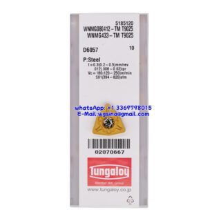 Original Tungaloy WNMG080412-TM-T9025 T9025 Carbide Insert - Trigon 80° (10 PCS)