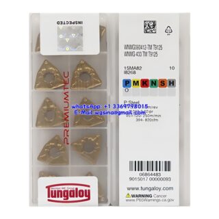 Original Tungaloy WNMG080412-TM T9125 Carbide Insert - Trigon 80° | Steel (10 PCS)