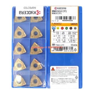 Original Kyocera WNMG080412-PS CA5525 Carbide Turning Insert - Trigon 80° | Steel (10 PCS)