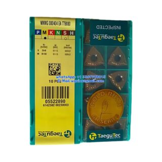 Original TaeguTec 080404 TT9080 Carbide Insert | Stainless Steel & More (10 PCS) WNMG EA WNMG 80404 EA TT9080