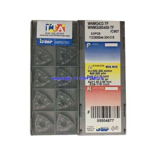 Original Iscar 080408-TF IC907 Carbide Turning Insert | Stainless Steel & More (10 PCS) WNMG WNMG 080408-TF IC907