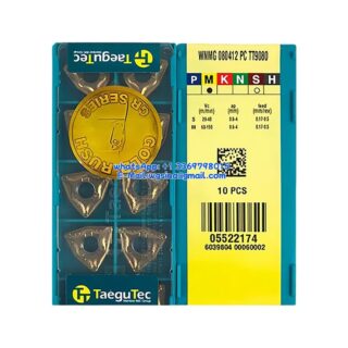 Original TaeguTec 080412 TT9080 Carbide Insert | Stainless Steel & More (10 PCS) WNMG WNMG 80412 PC TT9080