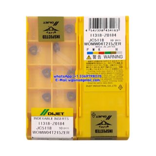Original DIJET WOMW04T215ZER JC5118 Carbide Insert - Trigon 80° (10 PCS)