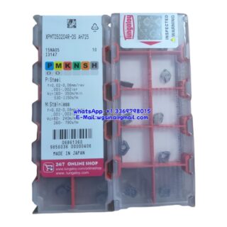 Original Tungaloy XPMT050204R-DS AH725 Carbide Insert | Stainless Steel & More (10 PCS)