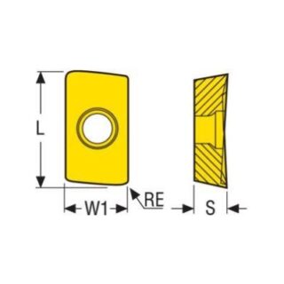 Original Seco APMX160408TR-ME11 Carbide Insert - Parallelogram 85° F40M APMX160408TR-ME11 F40M