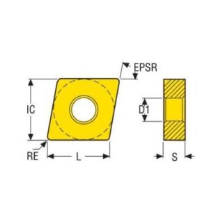 Original Seco CNMG120404W-MF4 TM1501 Carbide Insert - Diamond 80°