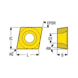 Original Seco CPMT09T304-F1 Carbide Insert - Diamond 80° TP25 CPMT09T304-F1 TP25