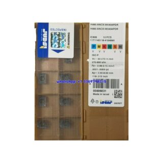 Original Iscar 090404PDR IC808 Carbide Turning Insert | Steel, Stainless Steel (10 PCS) H490 ANCX H490 ANCX 090404PDR IC808