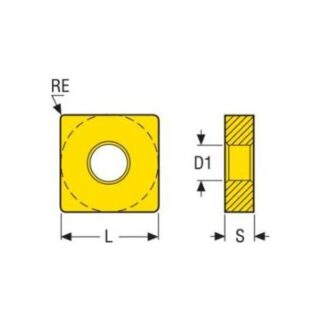 Original Seco SNMG250924-MR7 TP2501 Carbide Insert - Square