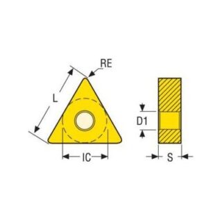 Original Seco TNGA160408S-02020-L1-C CBN200 Carbide Insert - Triangle