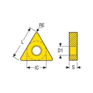Original Seco TNMG160404-M3 Carbide Insert - Triangle TP40 TNMG160404-M3 TP40