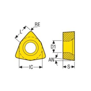 Original Seco WCMT06T308-F1 CP500 Carbide Insert - Trigon 80°