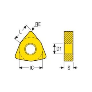 Original Seco WNMG080408W-MF4 TM2501 Carbide Insert - Trigon 80°