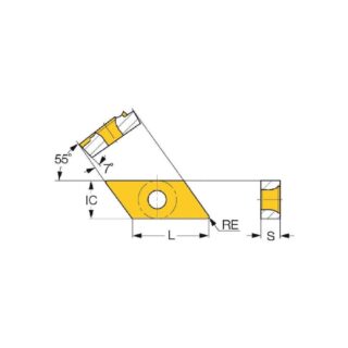 Original Iscar KNMX160405-RP IC9250 Carbide Turning Insert - Parallelogram 55° (10 PCS)