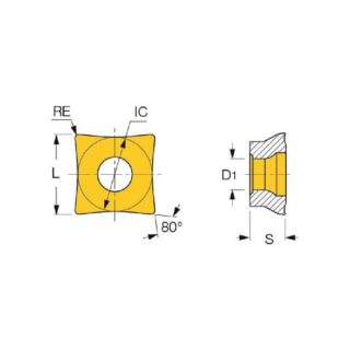 Original Iscar 100504-SM IC830 Carbide Turning Insert | Steel (10 PCS) QC95MT QC95MT 100504-SM IC830