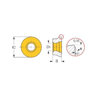 Original Iscar 1205M0-SM IC8250 Carbide Turning Insert | Steel (10 PCS) RC90MT RC90MT 1205M0-SM IC8250