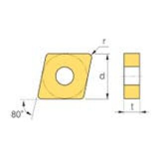 Original Korloy SNMM250721-GH NC3120 Carbide Turning Insert - Square (10 PCS)