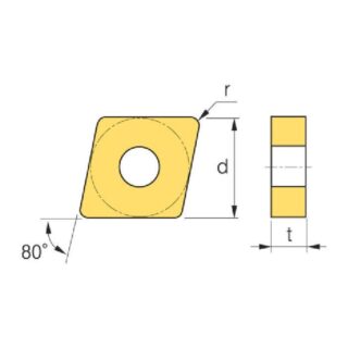 Original Iscar CNMG120412-F3M IC6015 Carbide Turning Insert - Diamond 80° (10 PCS)