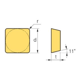 Original Korloy SPMR322-M NC3030 Carbide Turning Insert - Square | Steel (10 PCS) SPMR090308-M NC3030