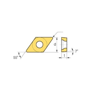 Original Walter DCMT11T304-PF4 Carbide Turning Insert - Diamond 55° (10 PCS) WPP20 DCMT11T304-PF4 WPP20