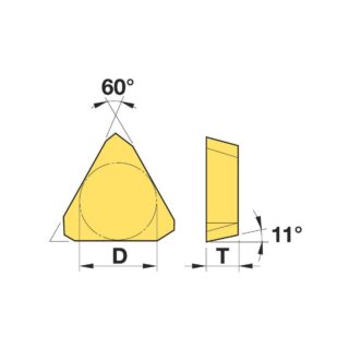 Original Iscar TDKT150520PDR HM390 Carbide Milling Insert - Triangle (10 PCS) IC330 TDKT150520PDR IC330