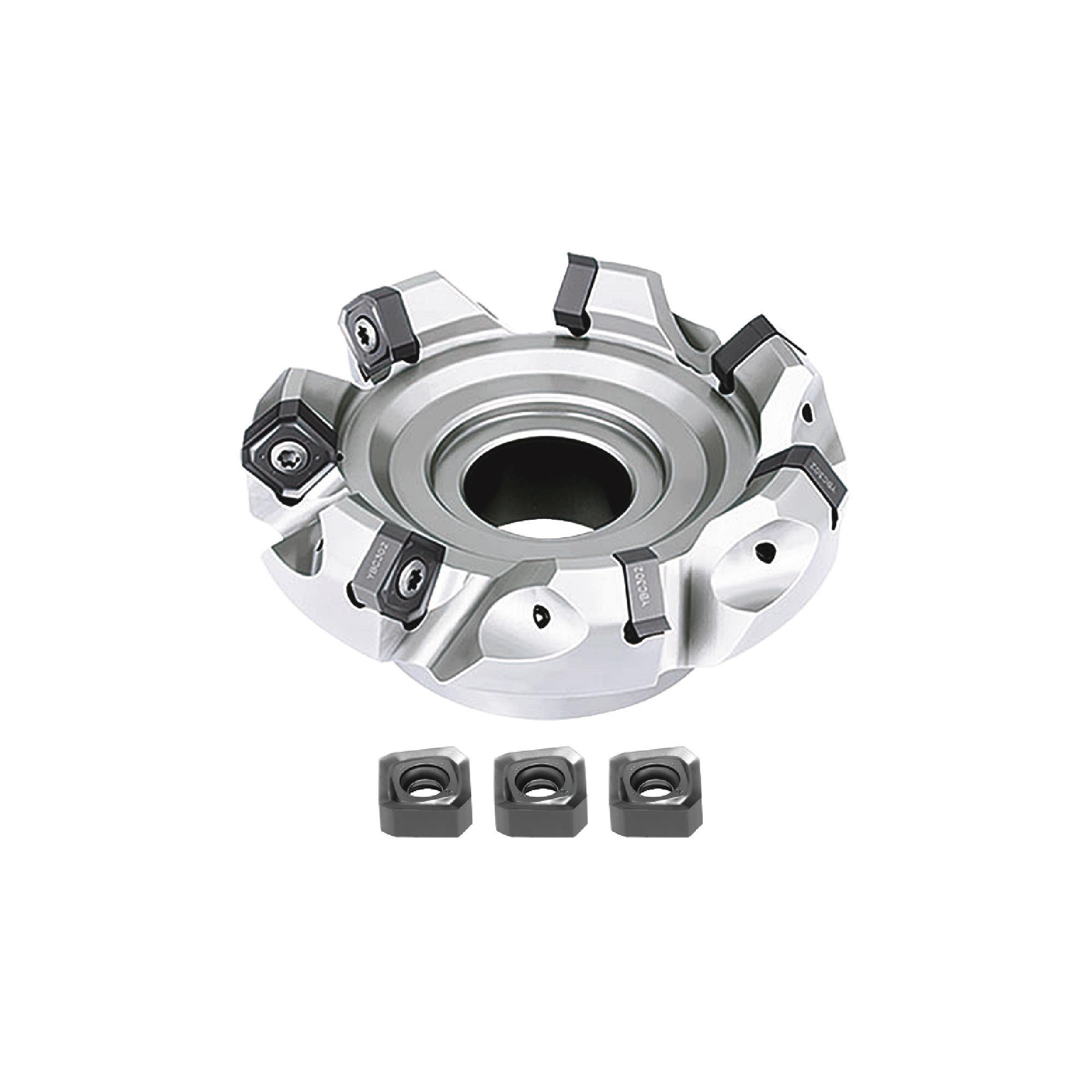 Zcc.ct 100% Original - 2.000 - 45 Degree Indexable Face Mill Set with Inserts, Right Hand 1 pcs