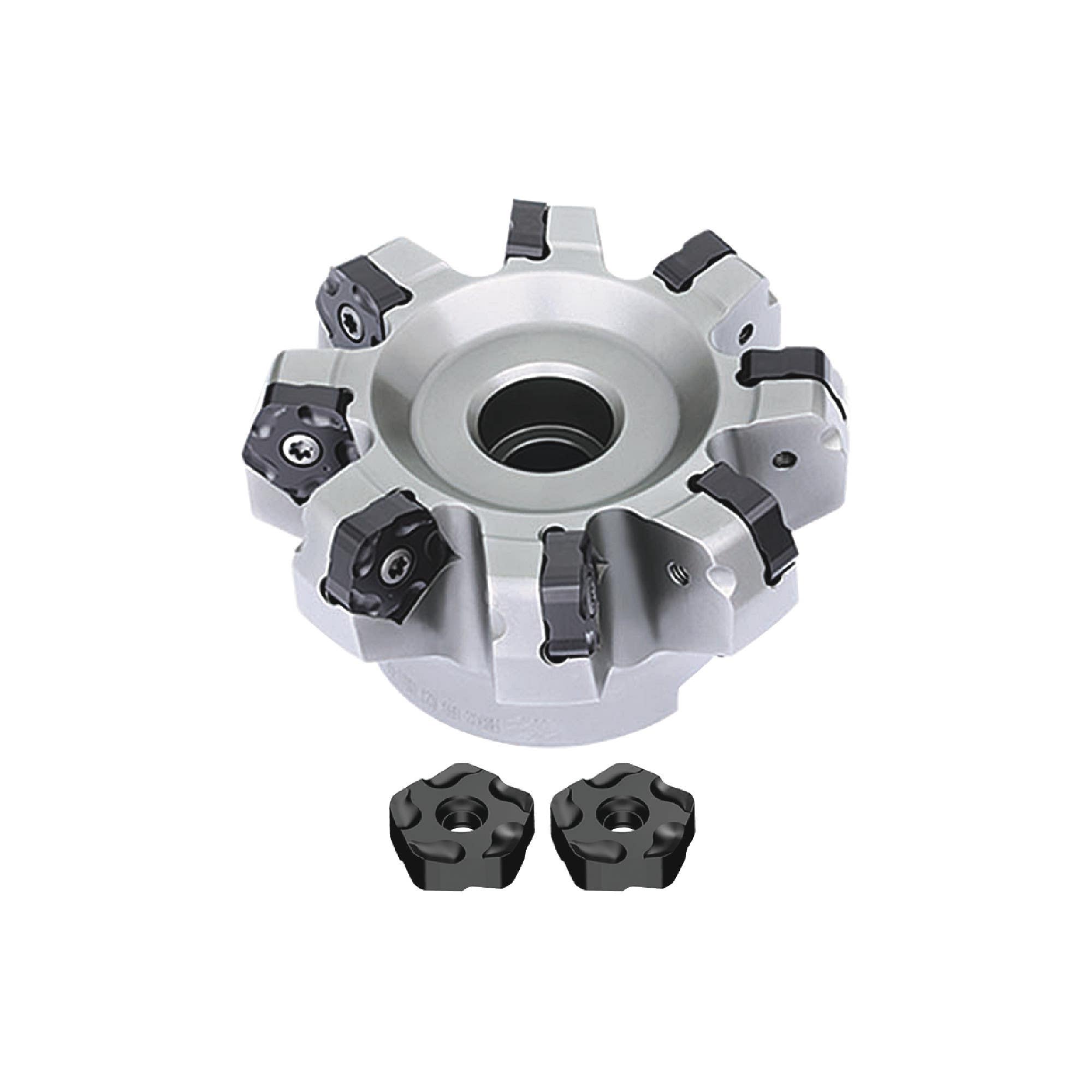 Zcc.ct 100% Original - 2.000 - 67 Degree Indexable Face Mill Set with Inserts, Right Hand 1 pcs