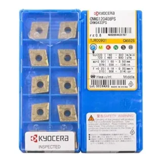 Original Kyocera CNMG120408-PS CA5515 Carbide Turning Insert - Diamond 80° (10 PCS)